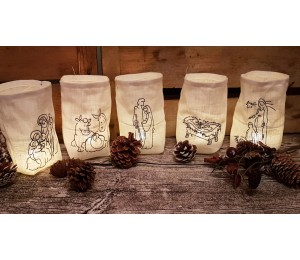 Stickserie ITH - Lichtbeutel Krippenspiel